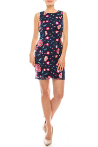 Aidan Mattox - Sleeveless Floral Embroidered Dress