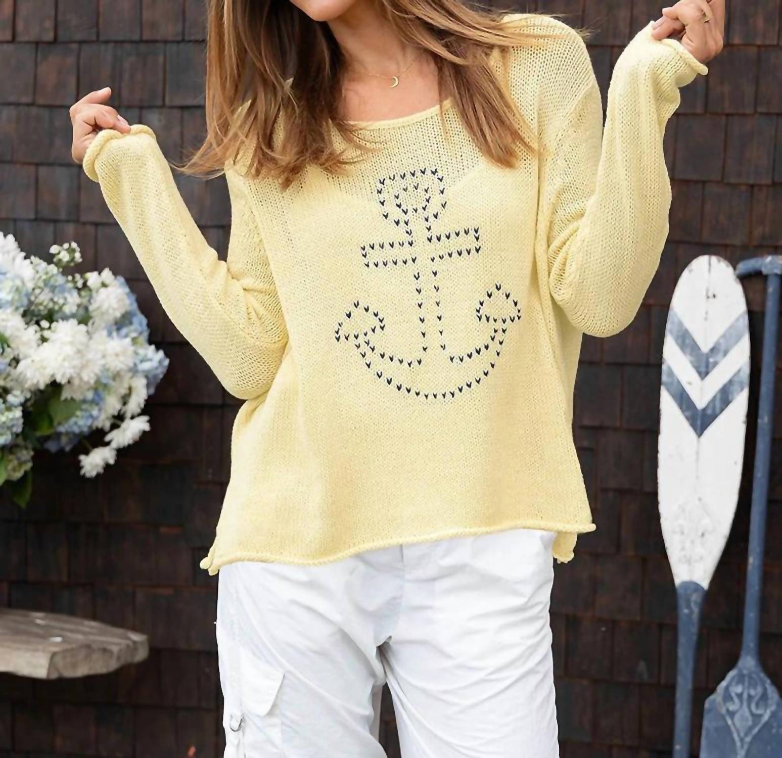 Wooden Ships - Stitched Anchor Crew Sweater