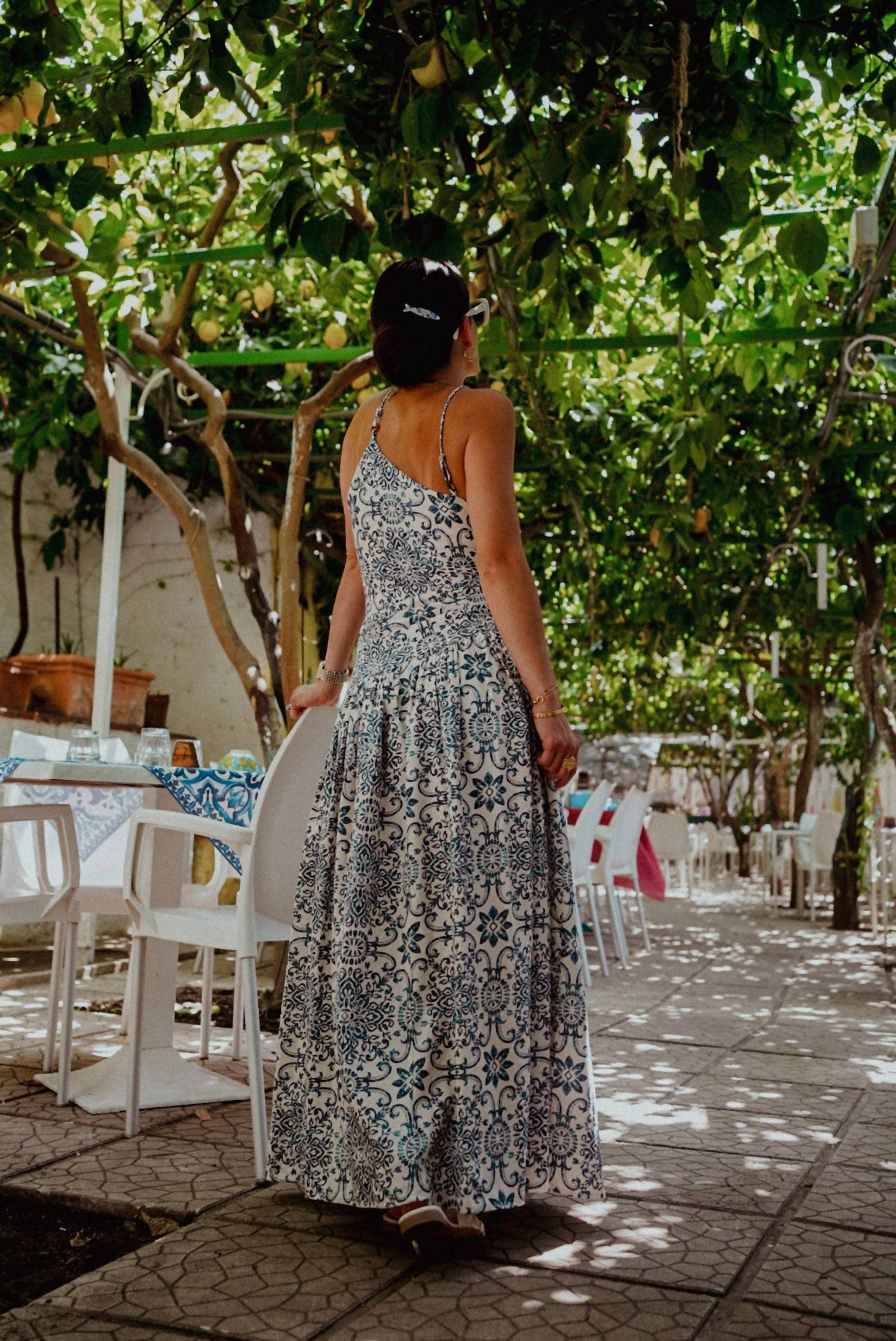 Dress Forum - Summer Capri Drop Waist Ruched Maxi Dress