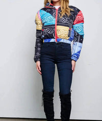 36 Point 5 - Adrienne Paisley Bandana Puffer Jacket