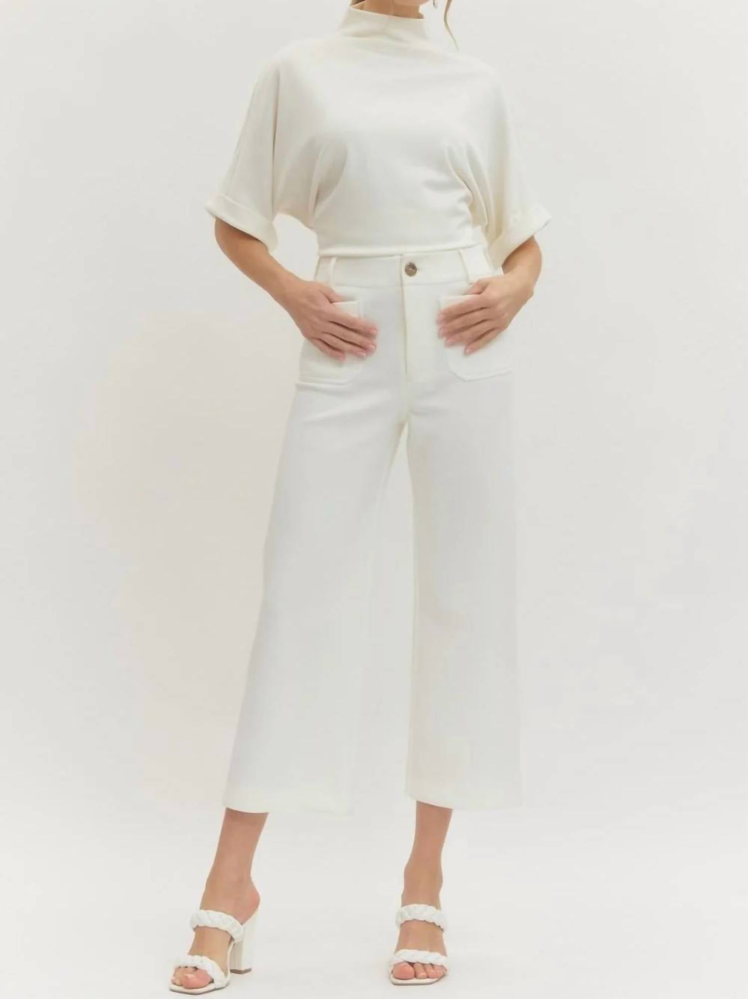 Entro - Solid Knit Pants