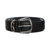 Anderson's Leather Belt With Silver Buckle in black - women's accessory