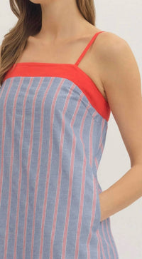 Entro - USA Pinstripe Maxi Dress