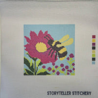 Storyteller Stitchery Bee & Bloom Modern Needlepoint Kit in multi - item - detail view