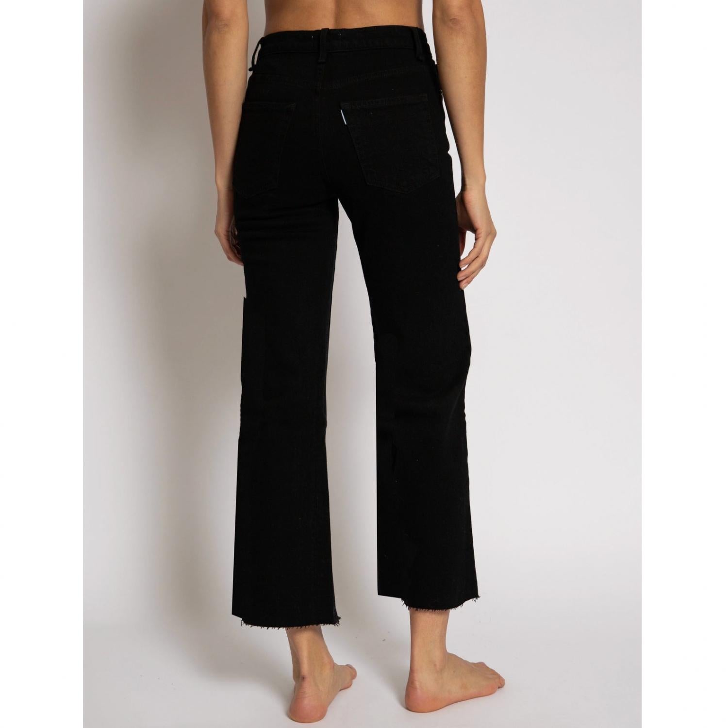 ASKK NY Slim Crop Jeans in black resin - women's jeans - view 4