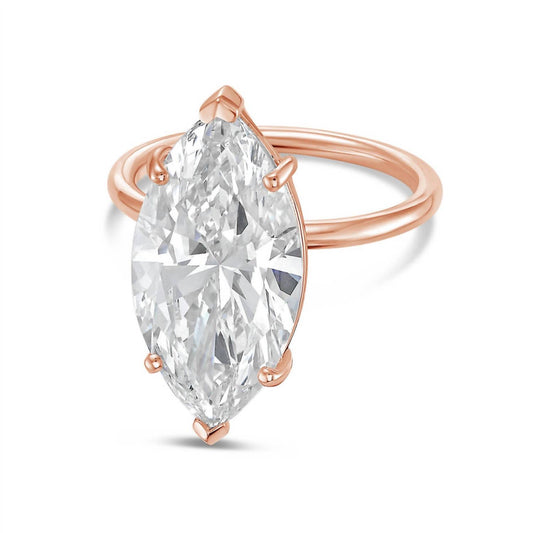 Diana M Jewels - Marquise-shaped 6.00 Ct Lab-grown Diamond Solitaire Ring