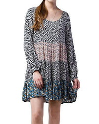 Kori - Mixed Print Tie Back Dress