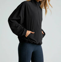 Beyond Yoga - Stretch Woven In Stride Half Zip Pullover