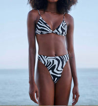 Haight Olivia Top in black white zebra - women's swimwear - view 5