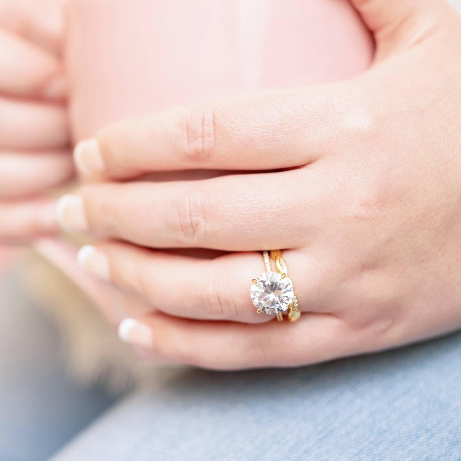 Starlette Women's Maria Stackable Ring in gold - women's jewelry - alternate view