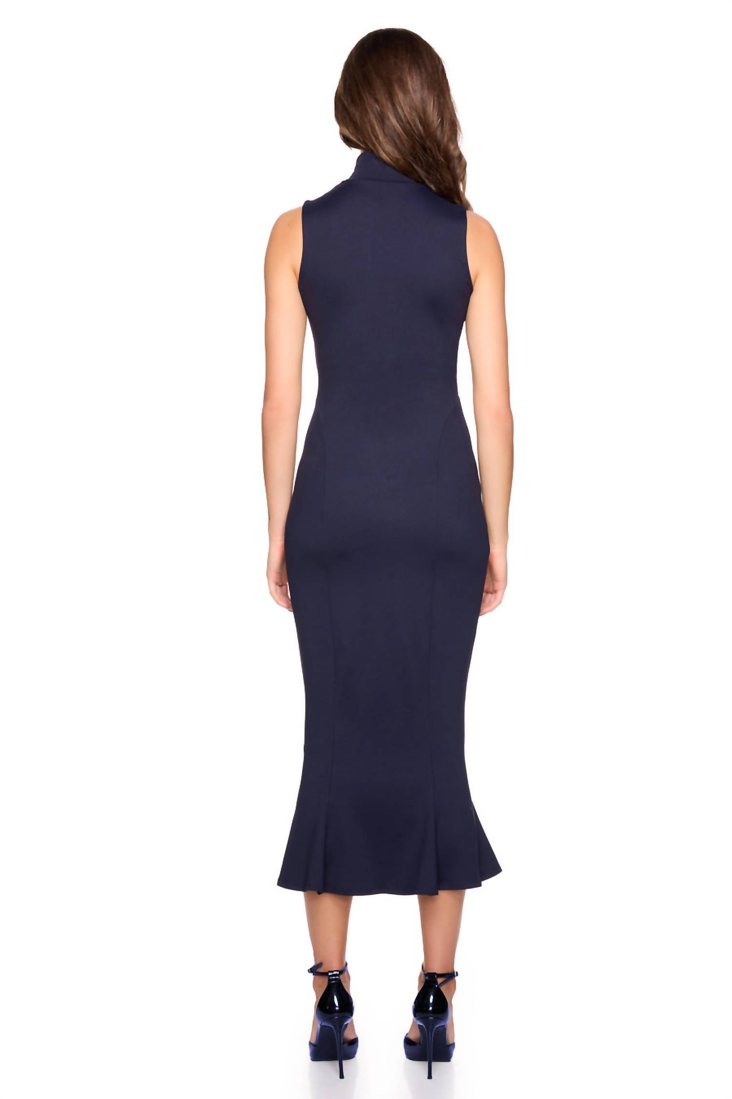 Susana Monaco - Mock Neck Sleeveless Midi Dress