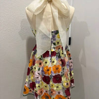 Just Me - Floral halter dress