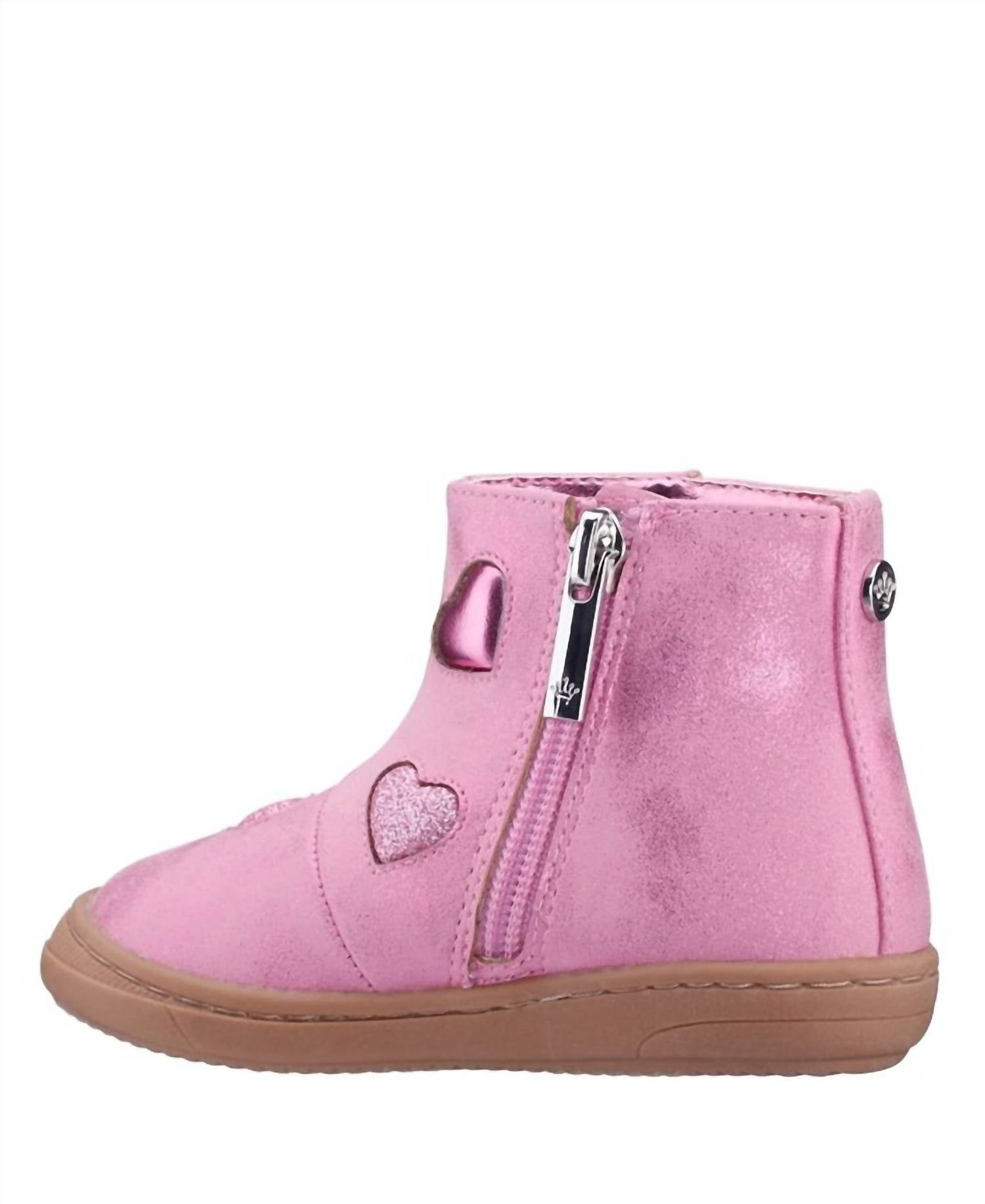 Nina Girls Mena Boots in pink metallic - kids' boots - detail view