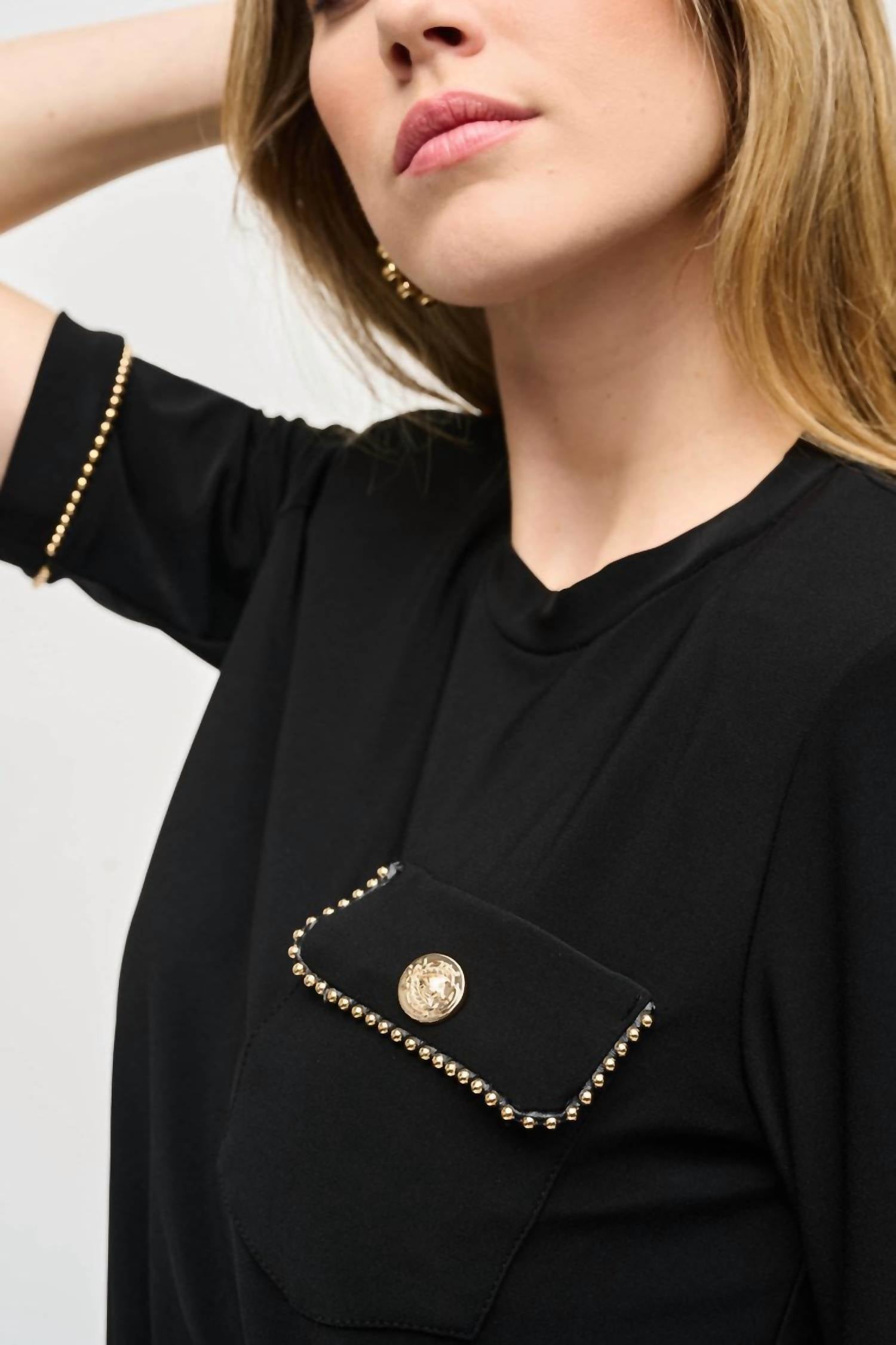 Joseph Ribkoff - SILKY KNIT SHORT SLEEVE TOP