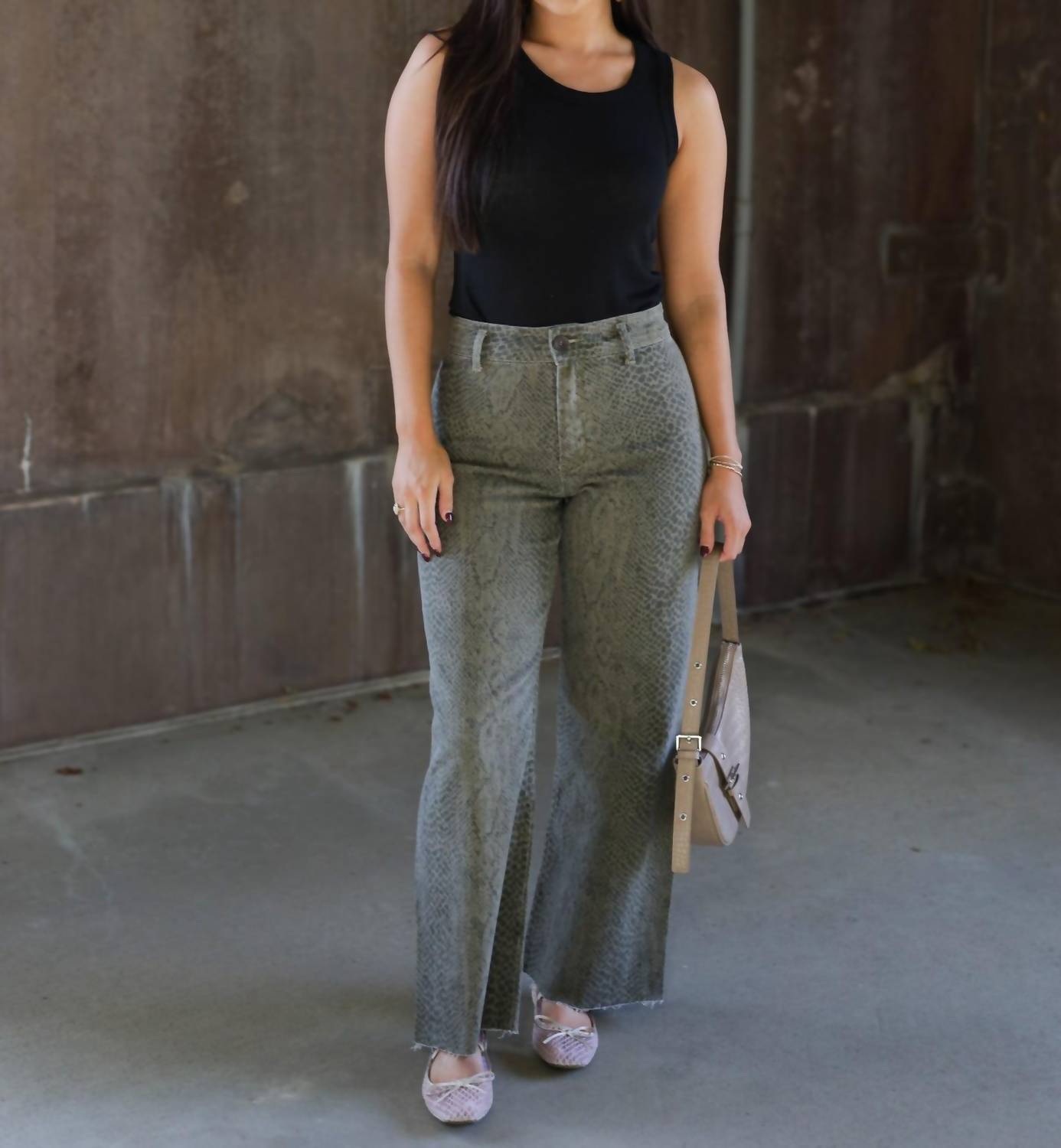 Miou Muse - Women's Searching For More Snake Print Pant