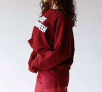 DAYDREAMER Bruce Springsteen Vintage Raglan Sweatshirt in dark cherry - women's top - alternate view