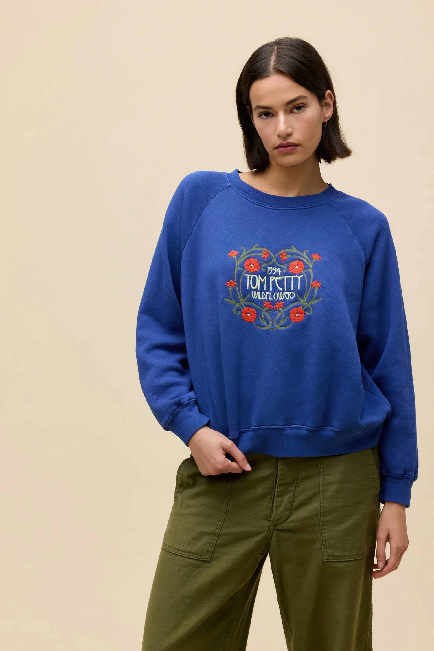Daydreamer - Tom Petty Wildflowers Shrunken Raglan Sweatshirt