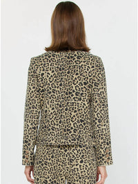 current air Leopard Cotton Jacket in brown black - women's jacket - detail view
