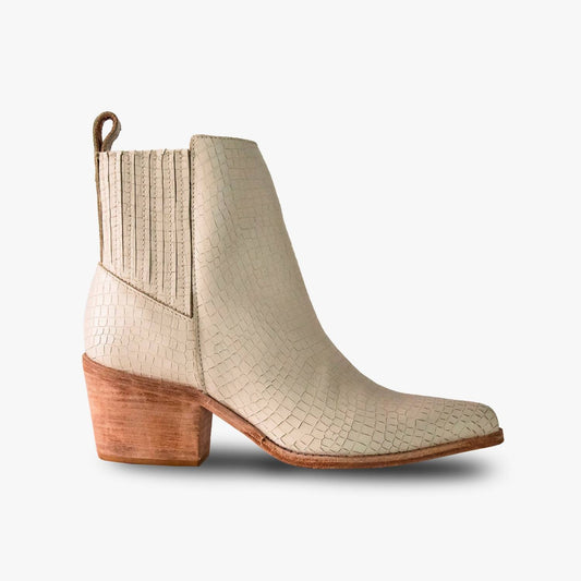 Bala Di Gala - Women's Premium Embossed Leather Ankle Legacy Boots