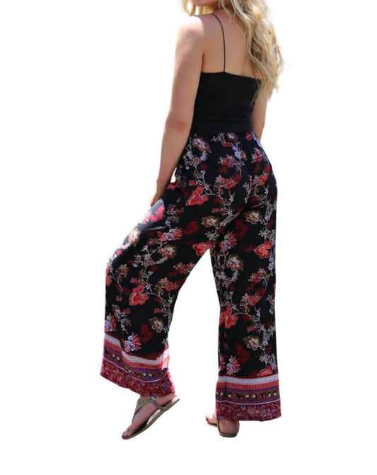 Angie - Border Print Floral Pant