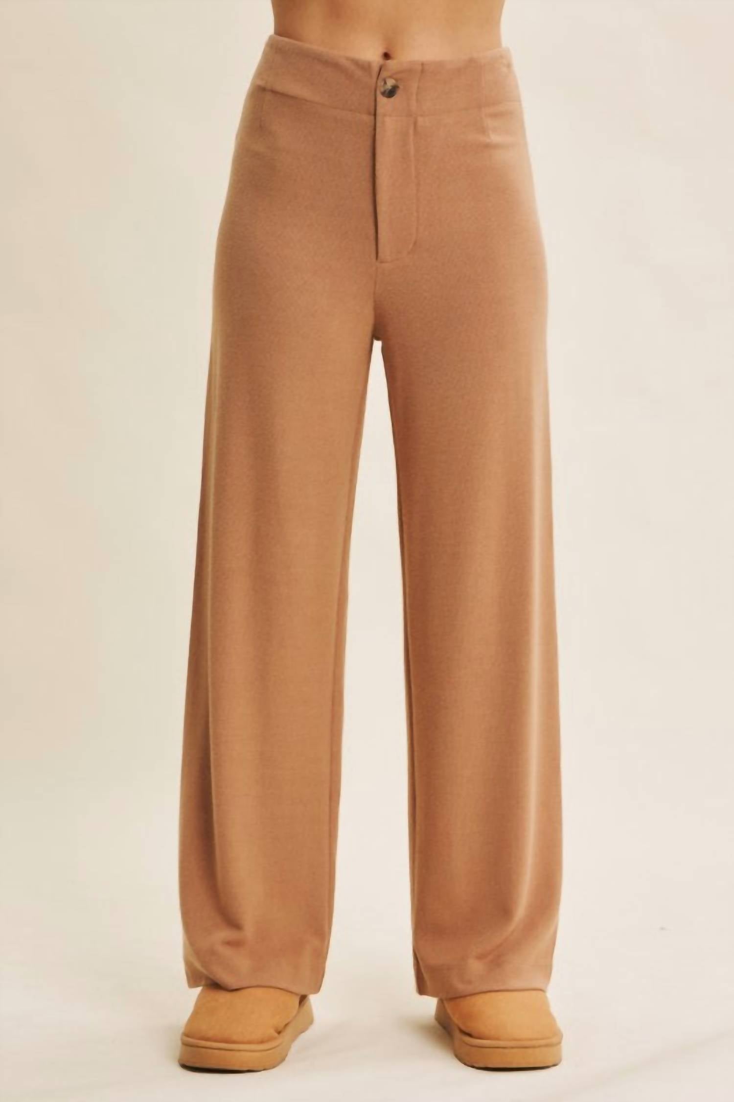 In February Thermal Straight Leg Pant in doe - women's pants