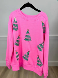 Mary Square - Kid's Sparkling Tree Long Sleeve Sweatshirt