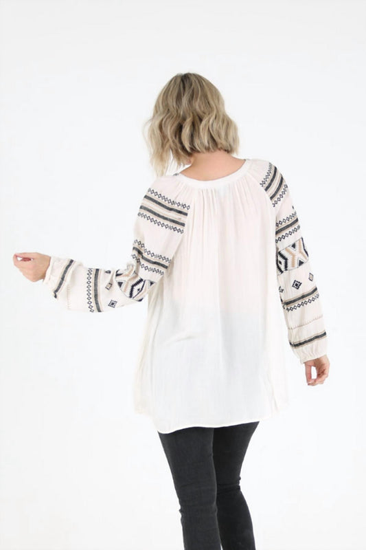 Nostalgia - Aztec Print Front Tie