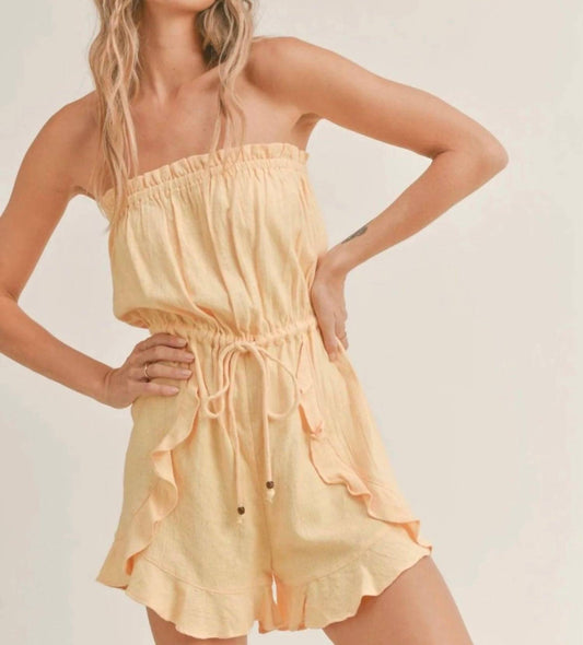 Sadie & Sage - Miss Sunshine Linen Tube Romper