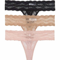 Wacoal - Women's Lace Kiss Thong Panties Three-piece Set
