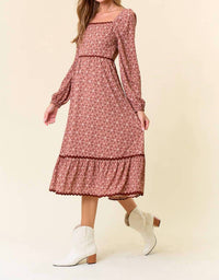 Doe And Rae - Floral Tiered Midi Dress