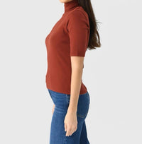 Vince - Elbow Sleeve Turtleneck Top