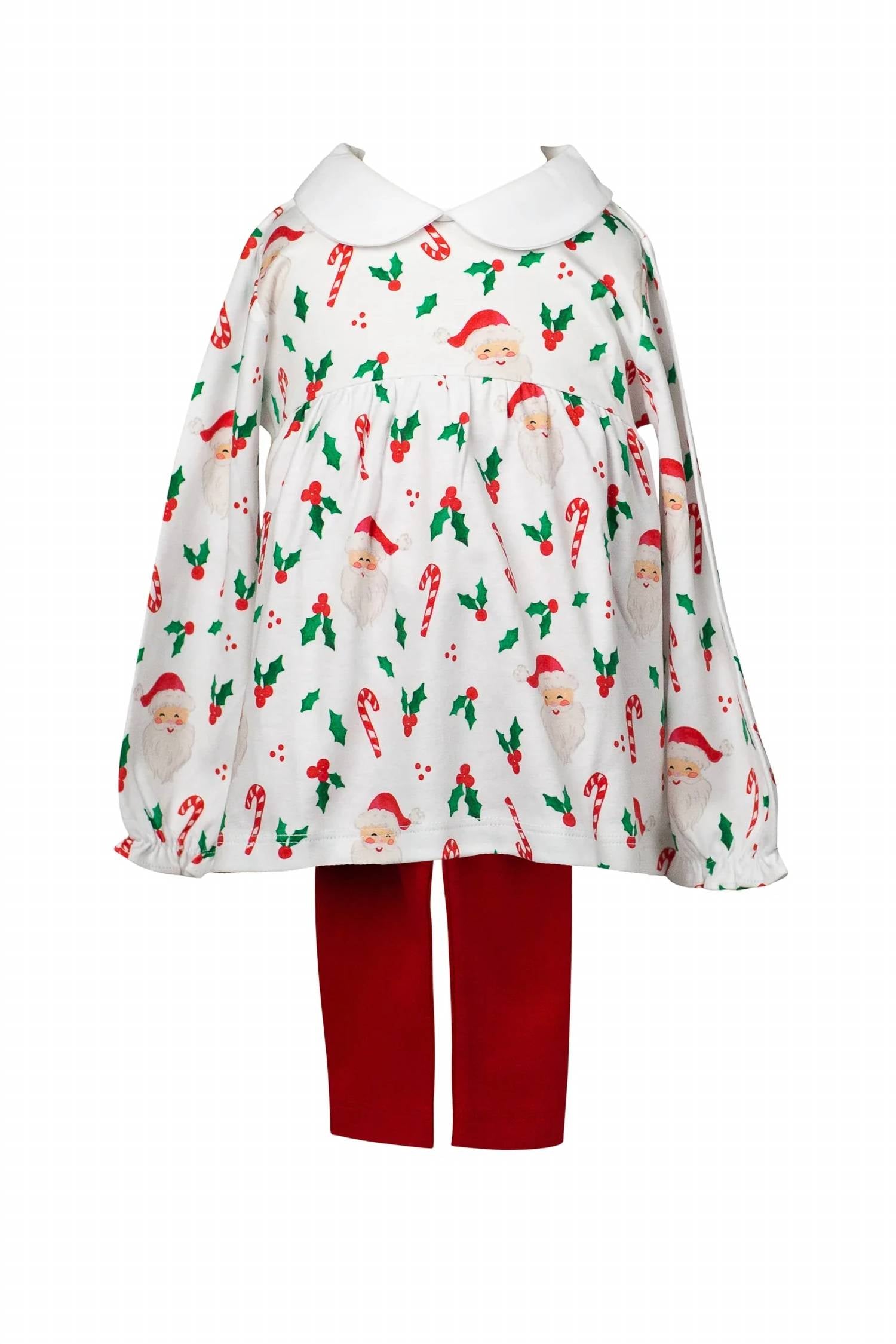 The Proper Peony - Girls' St. Nick Long Sleeve Tunic Set