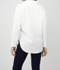 Frank Lyman - Heart & Floral Print Woven Blouse