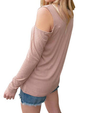 Haptics - RIB COLOR BLOCK CUT-OUT TOP