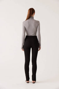 Sophie Rue Side Slit Ponti Leggings in black - women's pants - detail view