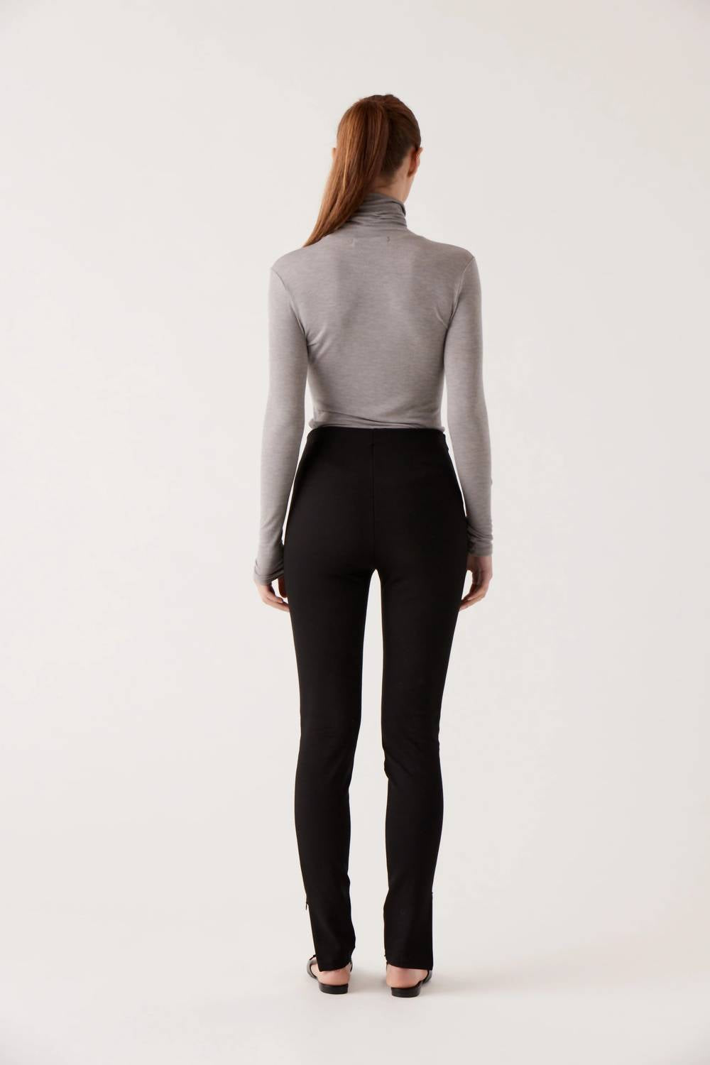 Sophie Rue Side Slit Ponti Leggings in black - women's pants - detail view