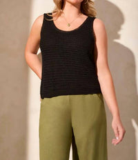 Tribal - Crochet Scoop Neck Tank Top