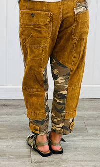 Oli & Hali - Women's Washed Camouflage Corduroy Pants
