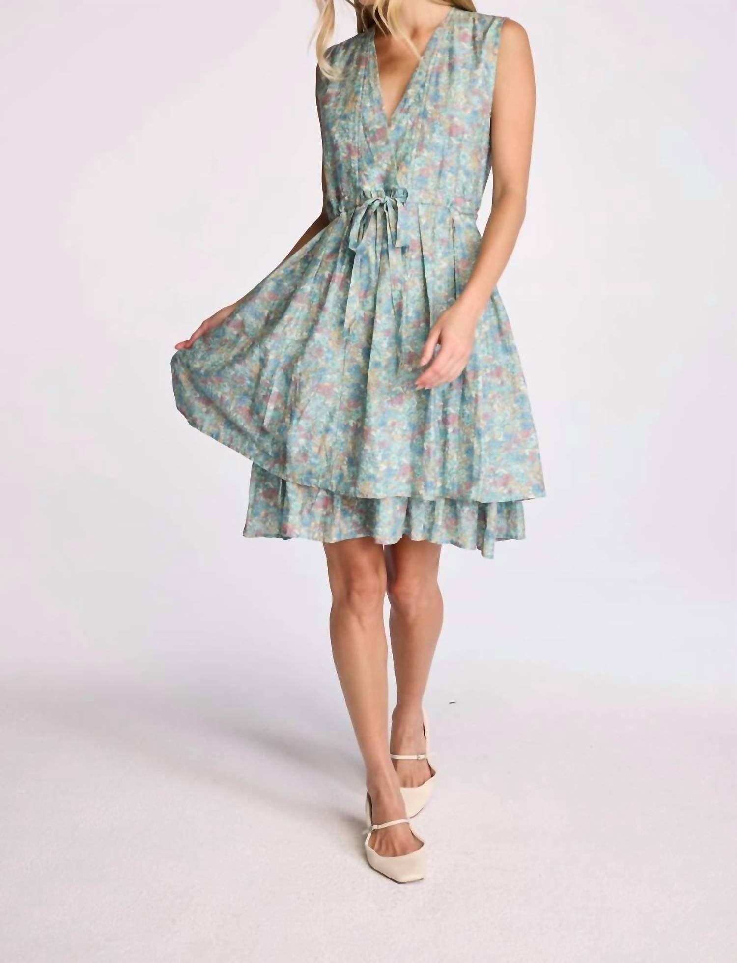 sundays Daphne Mini Dress in vintage floral - women's dress - alternate view