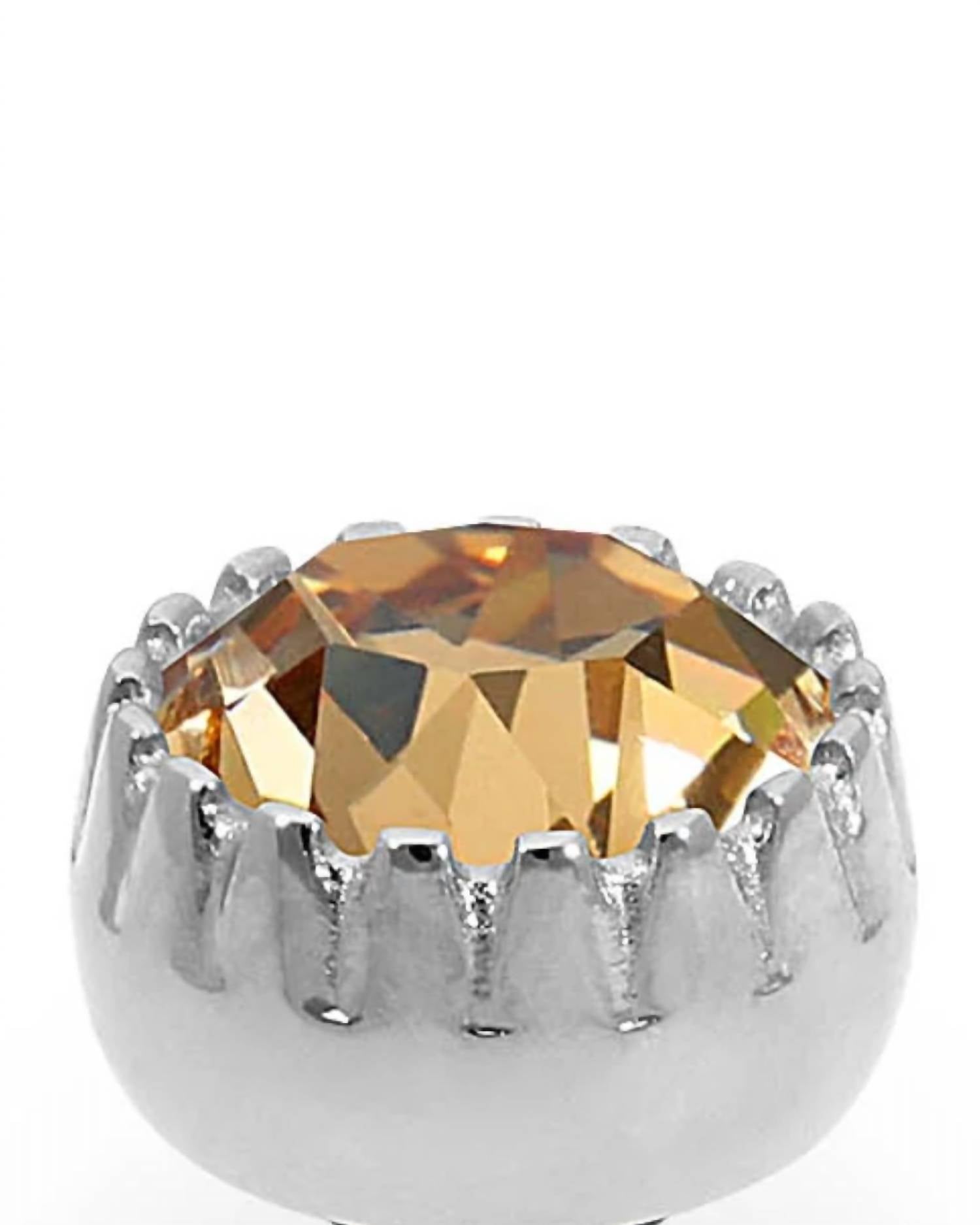 Qudo Women's London 8mm Jewelry Topper in light colorado topaz silver - women's jewelry - detail view