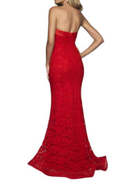 Blush Prom - Lace Strapless Mermaid Gown