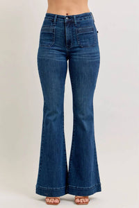 Judy Blue - High Waist Flare Jeans With Vintage Pocket