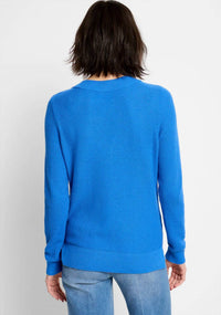 Nic + Zoe - Waffle Stitch V-neck Sweater