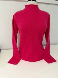 Tyler Boe Women's Cashmere Basketweave Sweater in pink - women's sweater