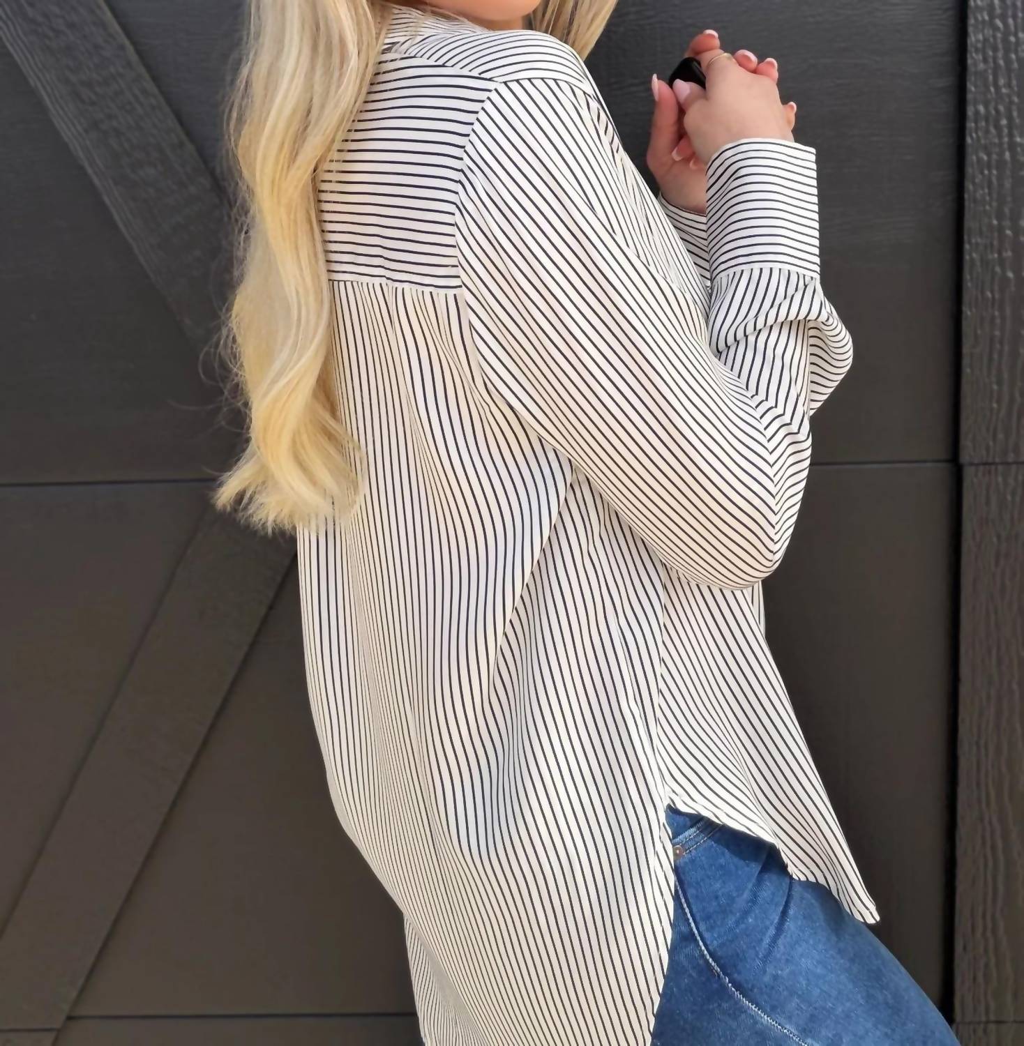 Blu Pepper - Striped Button Down Shirt