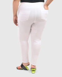 ALEMBIKA Perfect Skinny Jeans - Plus in white - women's jeans - alternate view