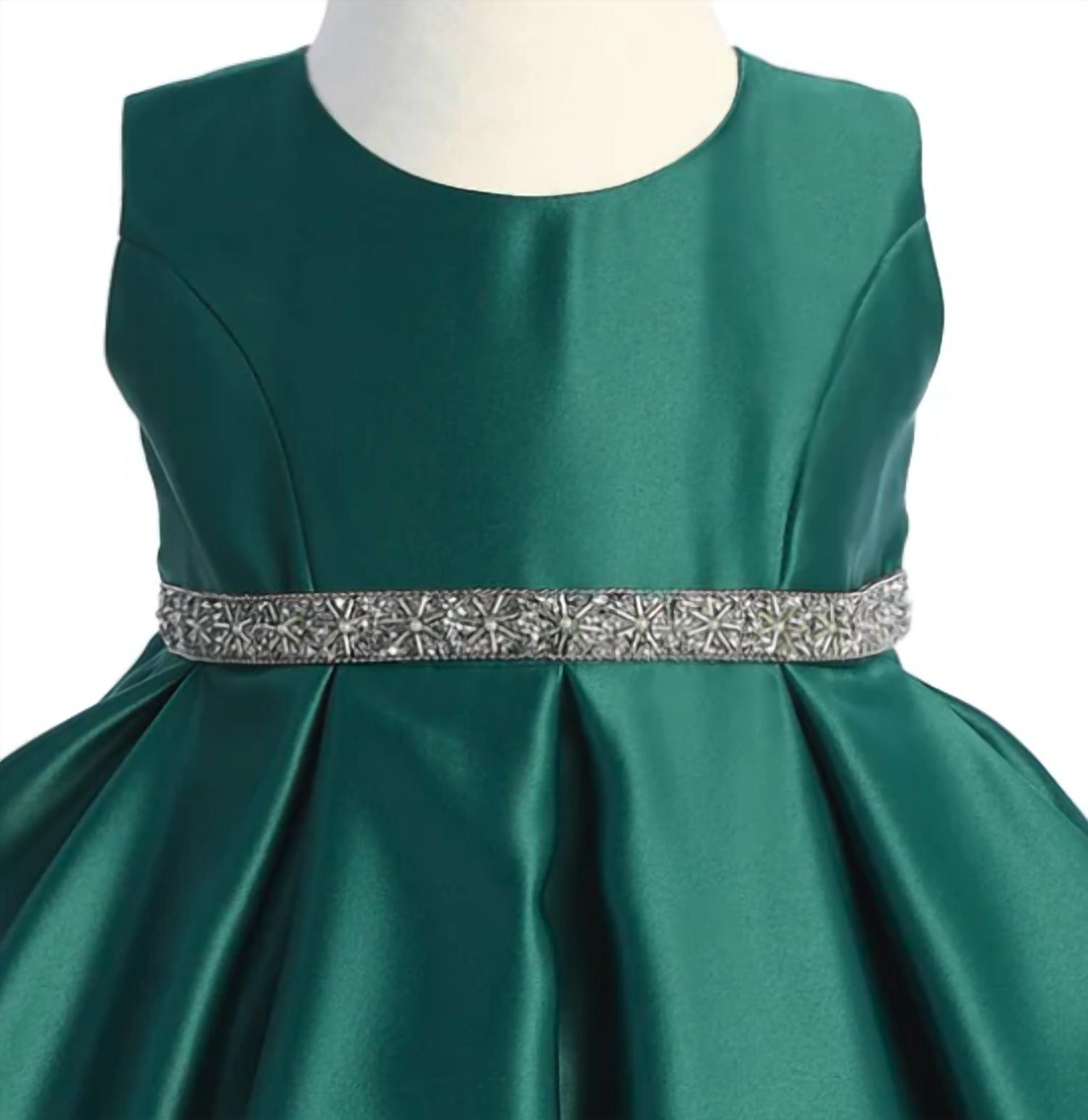 Sweet Kids - Girl's Pleated Satin Special Occasion Dress
