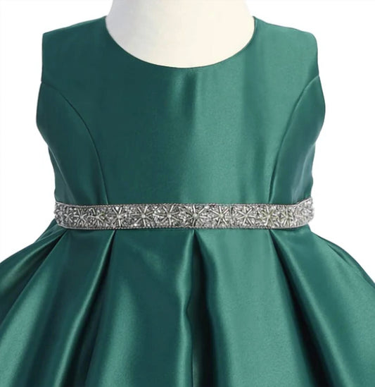 Sweet Kids - Girl's Pleated Satin Special Occasion Dress