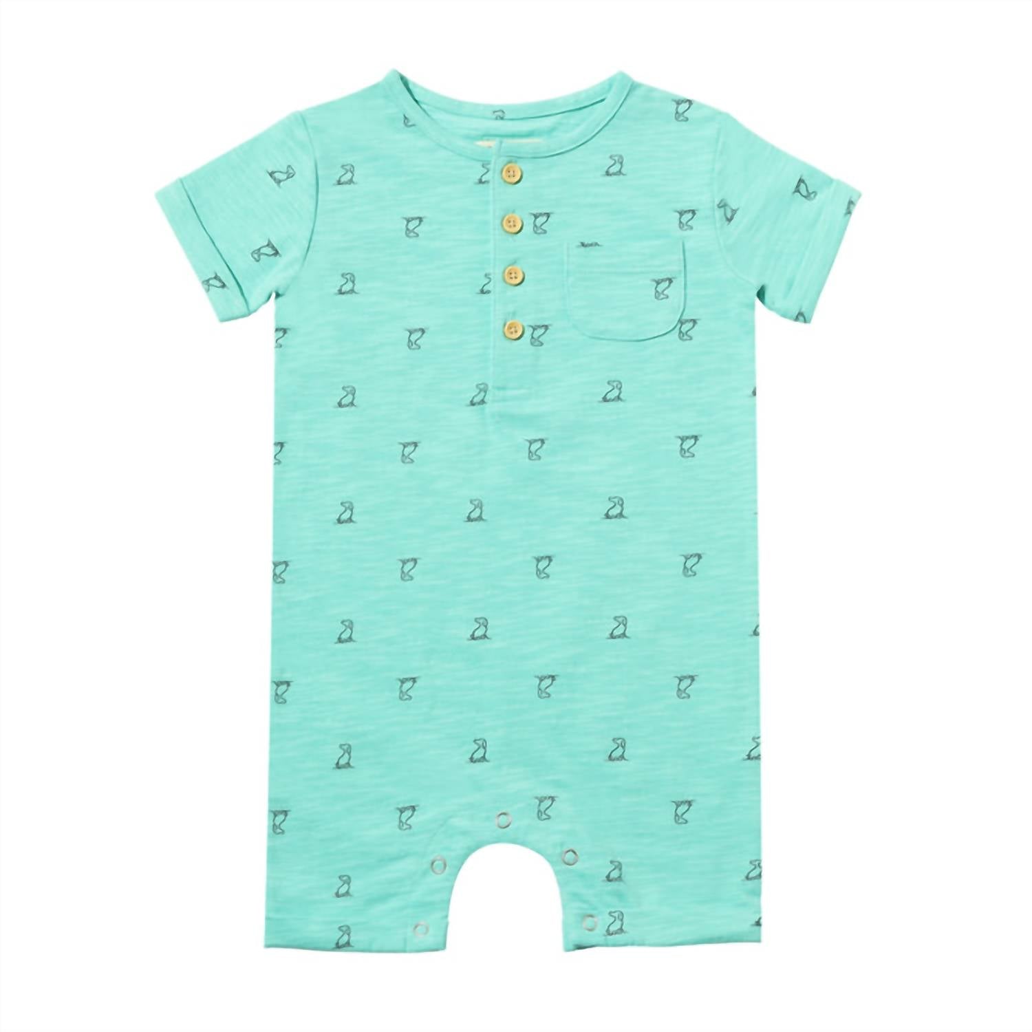 Me & Henry - Boy's Martingale Henley Romper