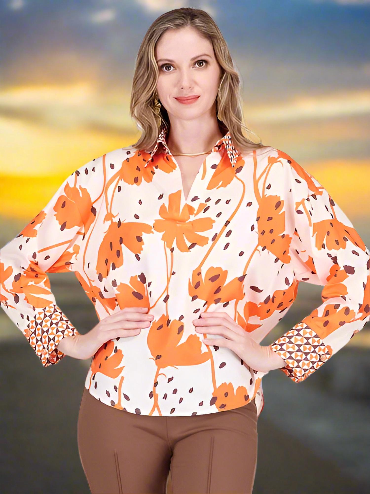 Jade - Contrast Collar Blouse